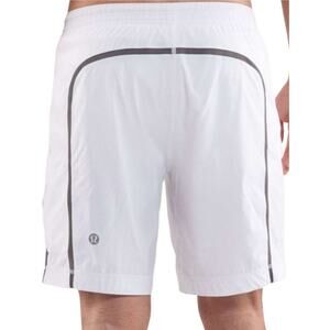Lululemon Run Response Short Black Mesh Trim Basketball Pull On White Medium